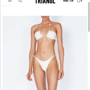 TRIANGL WHITE TERRY SWIM SUIT SET RESALE